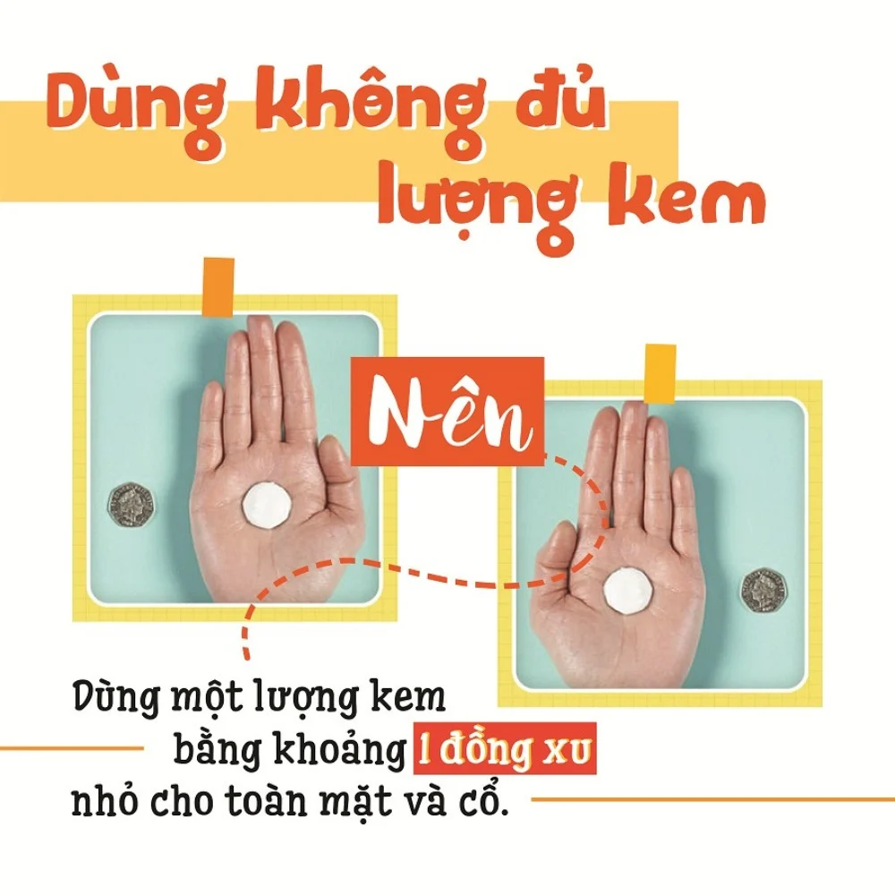 Các phương pháp xác định bôi kem chống nắng bao nhiêu là đủ cho da mặt.
