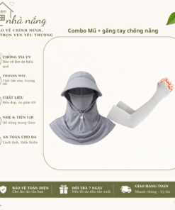 COMBO TRỐN NỢ QUỐC TẾ: MŨ CHỐNG NẮNG ĐA NĂNG + GĂNG TAY THUN LẠNH CAO CẤP