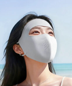 Khẩu Trang Fullface Chống Nắng UPF 50+ Vải Lụa Băng Thoáng Khí