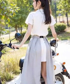 Váy quây chống nắng xẻ tà UPF 50+